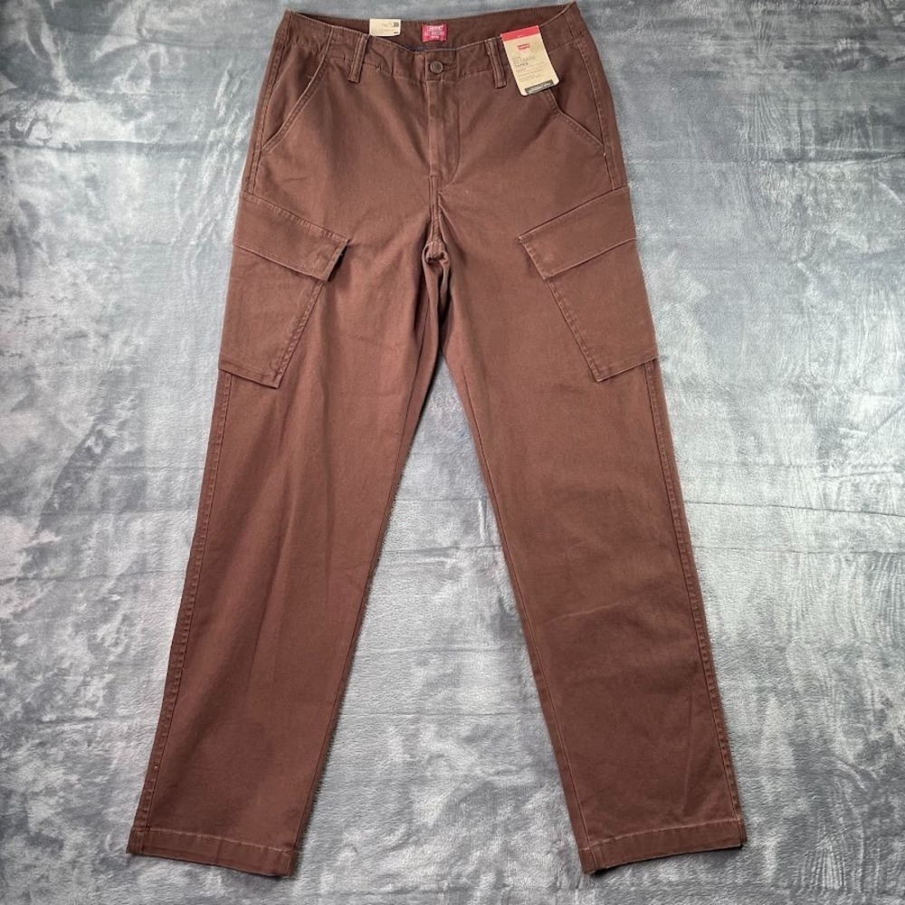 Levi's XX Cargo Pockets Relaxed Tapered Pants 31X32 Men's Brown‎ Stretch Cotton